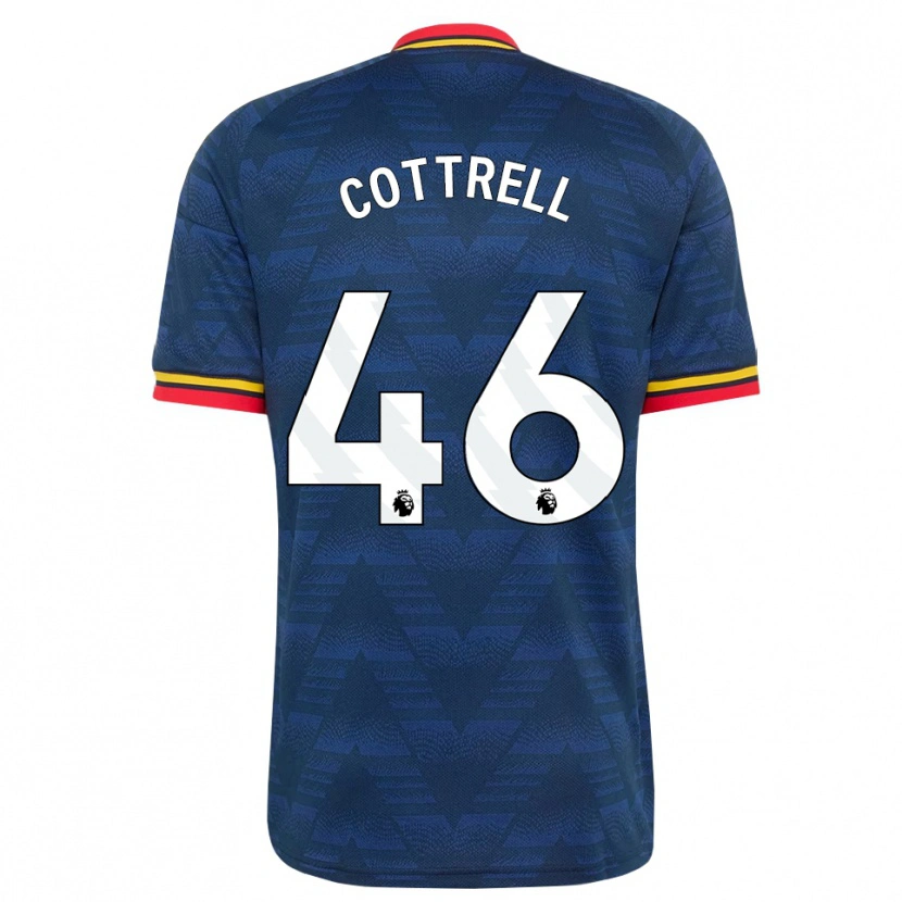 Danxen Kvinder Ben Cottrell #46 Midnatsblå Gul Rød Udebane Spillertrøjer 2026/27 Trøje T-Shirt