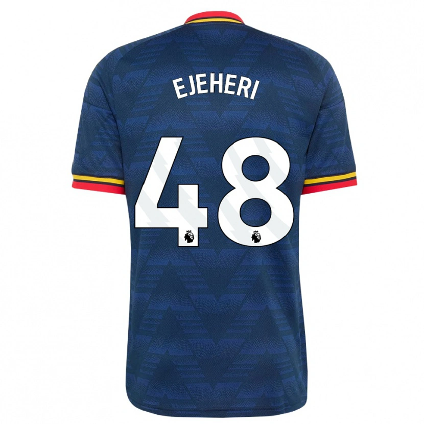 Danxen Kvinder Ovie Ejeheri #48 Midnatsblå Gul Rød Udebane Spillertrøjer 2026/27 Trøje T-Shirt