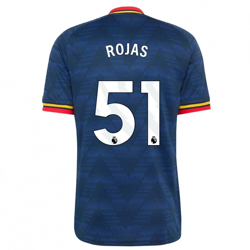 Danxen Kvinder Alexei Rojas #51 Midnatsblå Gul Rød Udebane Spillertrøjer 2026/27 Trøje T-Shirt