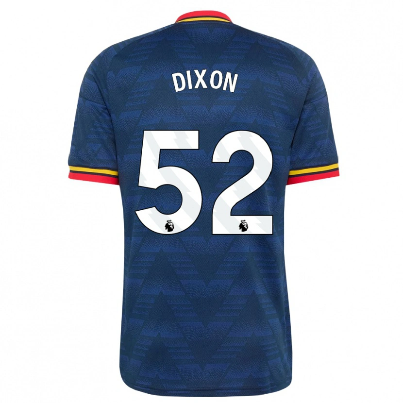 Danxen Kvinder Jaden Dixon #52 Midnatsblå Gul Rød Udebane Spillertrøjer 2026/27 Trøje T-Shirt