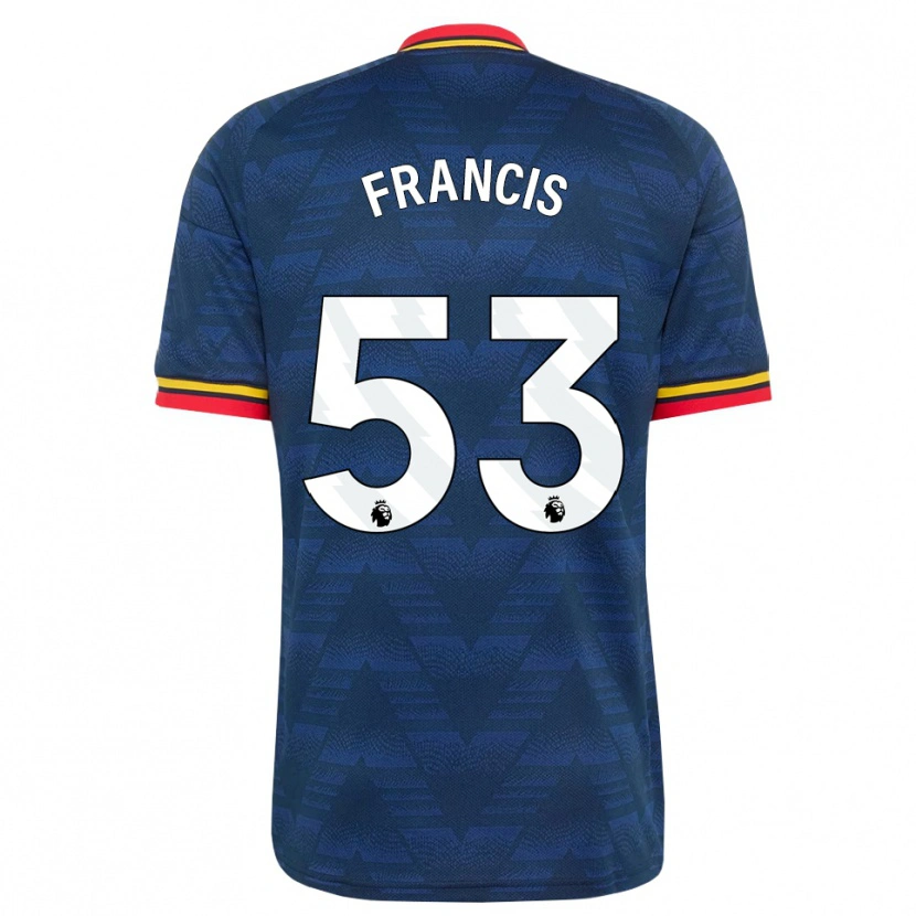 Danxen Kvinder Jack Henry Francis #53 Midnatsblå Gul Rød Udebane Spillertrøjer 2026/27 Trøje T-Shirt