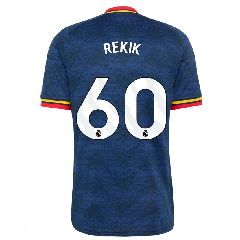 Danxen Kvinder Omar Rekik #60 Midnatsblå Gul Rød Udebane Spillertrøjer 2026/27 Trøje T-Shirt