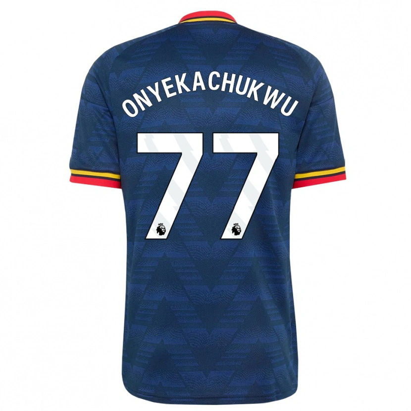 Danxen Kvinder Samuel Onyekachukwu #77 Midnatsblå Gul Rød Udebane Spillertrøjer 2026/27 Trøje T-Shirt