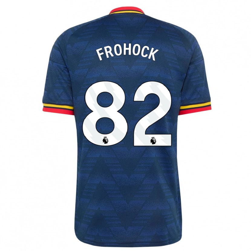 Danxen Kvinder Marley Frohock #82 Midnatsblå Gul Rød Udebane Spillertrøjer 2026/27 Trøje T-Shirt