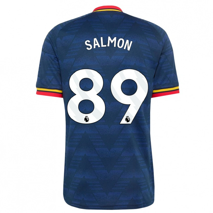 Danxen Kvinder Marli Salmon #89 Midnatsblå Gul Rød Udebane Spillertrøjer 2026/27 Trøje T-Shirt