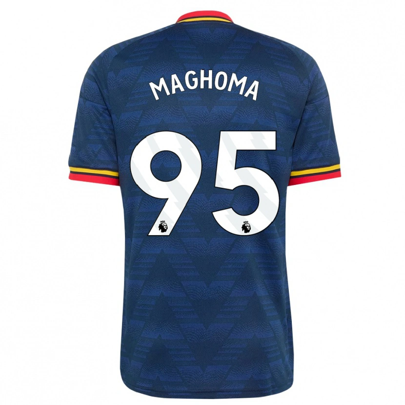 Danxen Kvinder Jaden Maghoma #95 Midnatsblå Gul Rød Udebane Spillertrøjer 2026/27 Trøje T-Shirt