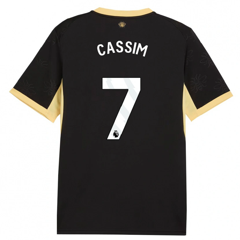 Danxen Kvinder Karim Cassim #7 Sort Gul Udebane Spillertrøjer 2026/27 Trøje T-Shirt
