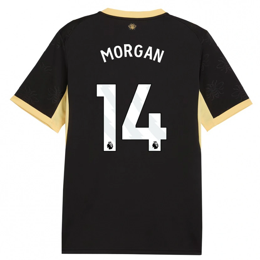 Danxen Kvinder Esme Morgan #14 Sort Gul Udebane Spillertrøjer 2026/27 Trøje T-Shirt