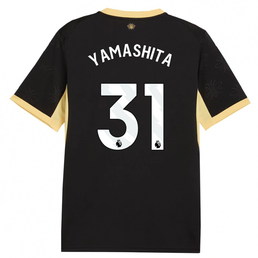 Danxen Kvinder Ayaka Yamashita #31 Sort Gul Udebane Spillertrøjer 2026/27 Trøje T-Shirt