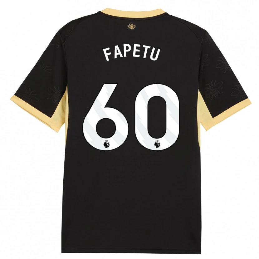Danxen Kvinder Femi Fapetu #60 Sort Gul Udebane Spillertrøjer 2026/27 Trøje T-Shirt
