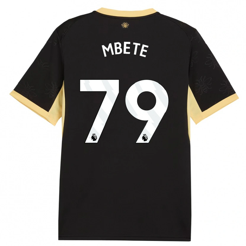 Danxen Kvinder Luke Mbete #79 Sort Gul Udebane Spillertrøjer 2026/27 Trøje T-Shirt