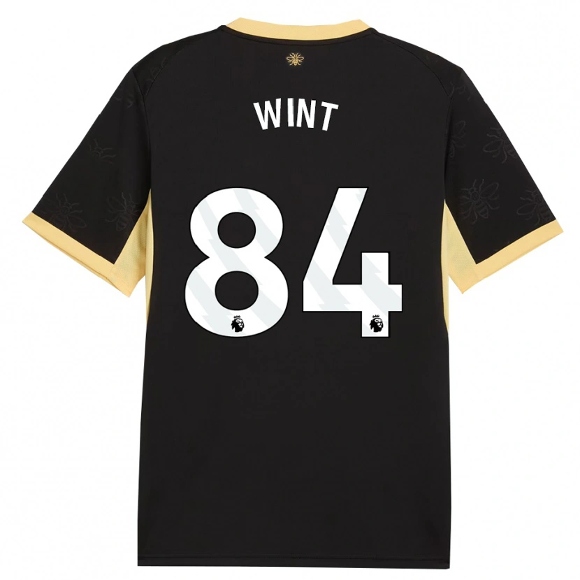 Danxen Kvinder Jack Wint #84 Sort Gul Udebane Spillertrøjer 2026/27 Trøje T-Shirt