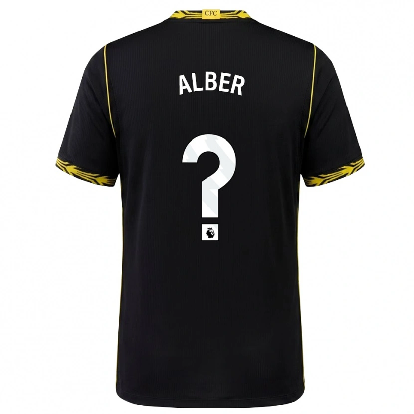 Danxen Kvinder Mara Alber #0 Sort Gul Udebane Spillertrøjer 2026/27 Trøje T-Shirt