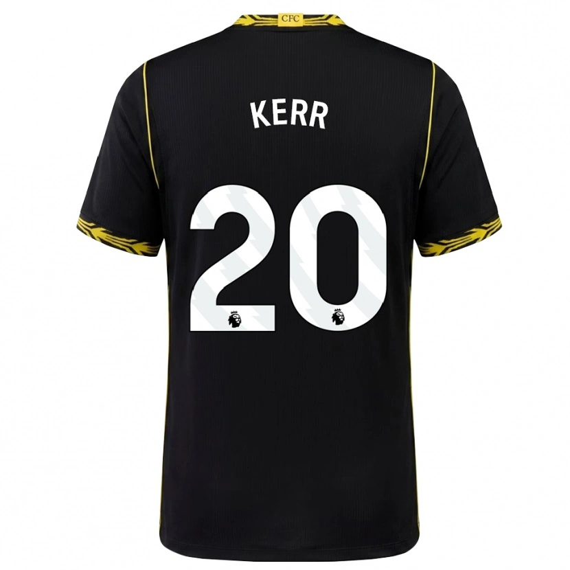 Danxen Kvinder Sam Kerr #20 Sort Gul Udebane Spillertrøjer 2026/27 Trøje T-Shirt