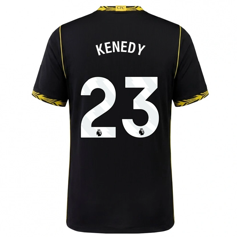 Danxen Kvinder Robert Kenedy #23 Sort Gul Udebane Spillertrøjer 2026/27 Trøje T-Shirt