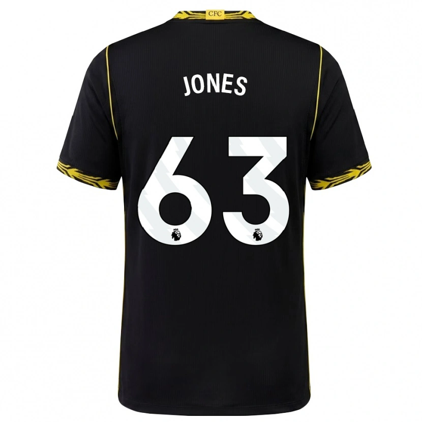 Danxen Kvinder Vera Jones #63 Sort Gul Udebane Spillertrøjer 2026/27 Trøje T-Shirt