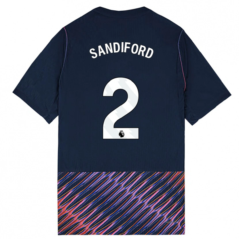 Danxen Kvinder Oscar Sandiford #2 Kongeblå Hvid Udebane Spillertrøjer 2026/27 Trøje T-Shirt