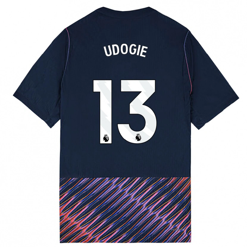 Danxen Kvinder Destiny Udogie #13 Kongeblå Hvid Udebane Spillertrøjer 2026/27 Trøje T-Shirt