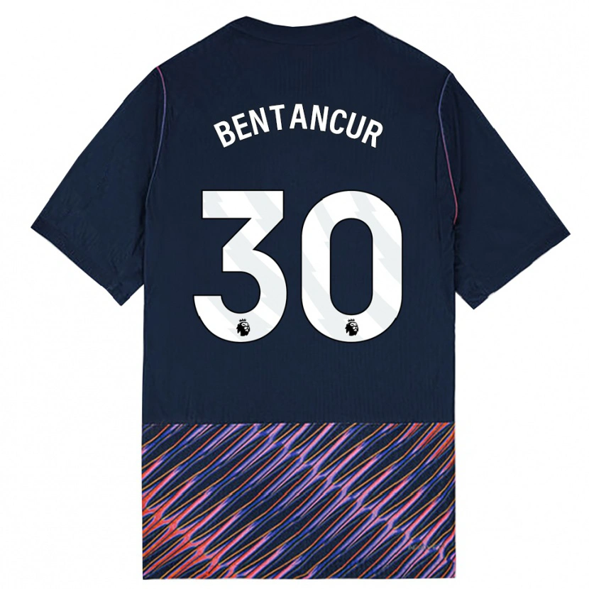 Danxen Kvinder Rodrigo Bentancur #30 Kongeblå Hvid Udebane Spillertrøjer 2026/27 Trøje T-Shirt