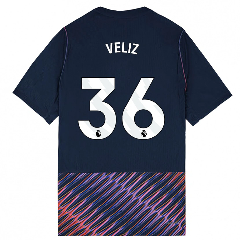 Danxen Kvinder Alejo Véliz #36 Kongeblå Hvid Udebane Spillertrøjer 2026/27 Trøje T-Shirt