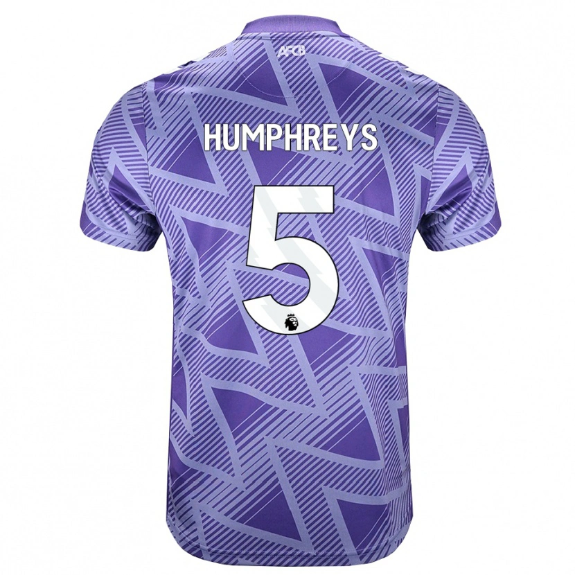 Danxen Kvinder Holly Humphreys #5 Blegviolrød Hvid Udebane Spillertrøjer 2026/27 Trøje T-Shirt