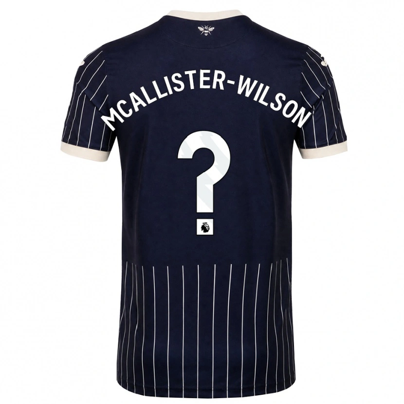Danxen Kvinder Zack Mcallister-Wilson #0 Sort Hvid Udebane Spillertrøjer 2026/27 Trøje T-Shirt