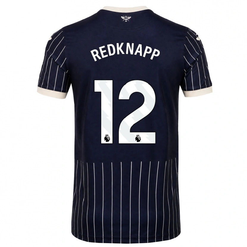 Danxen Kvinder Beau Redknapp #12 Sort Hvid Udebane Spillertrøjer 2026/27 Trøje T-Shirt