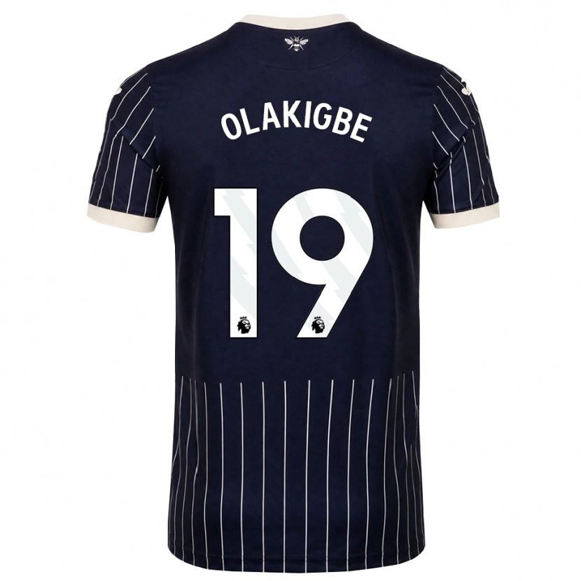 Danxen Kvinder Michael Olakigbe #19 Sort Hvid Udebane Spillertrøjer 2026/27 Trøje T-Shirt