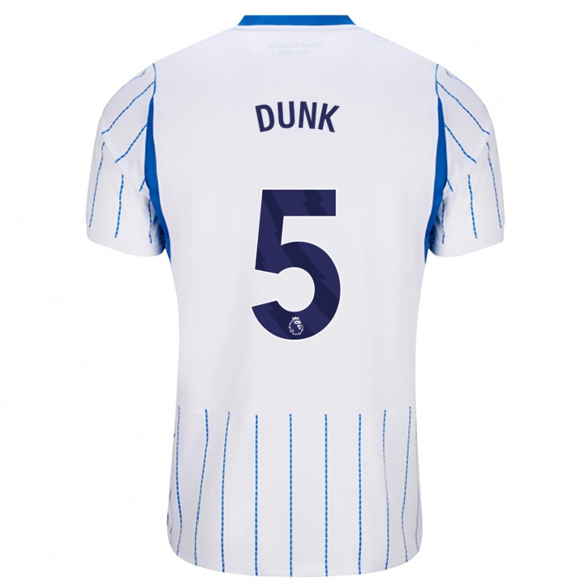 Danxen Kvinder Lewis Dunk #5 Jægerblå Hvid Udebane Spillertrøjer 2026/27 Trøje T-Shirt