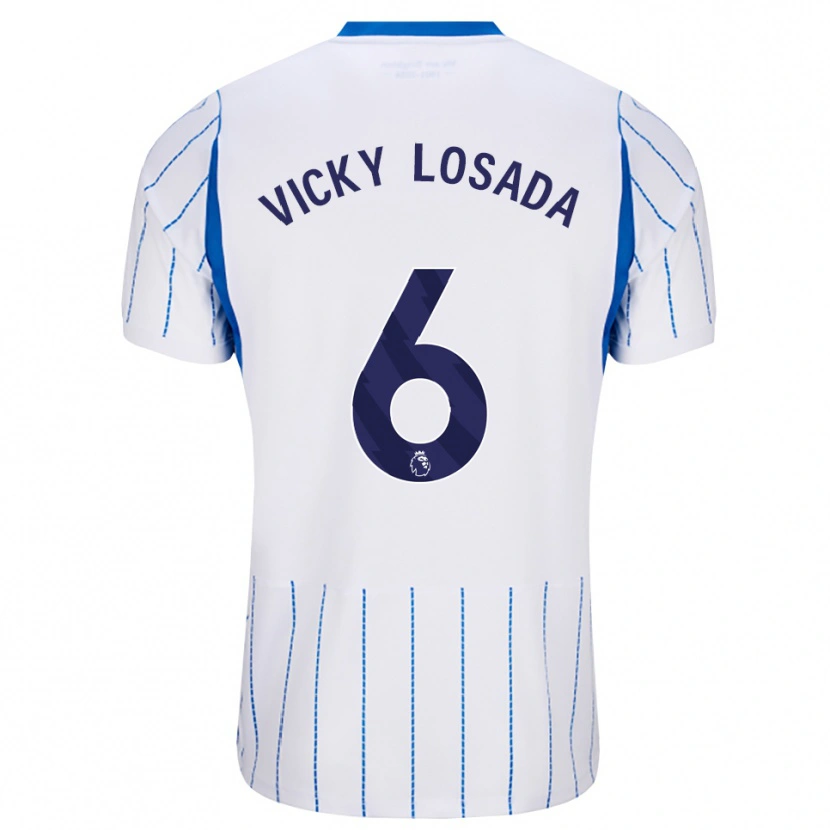 Danxen Kvinder María Victoria Losada Gómez #6 Jægerblå Hvid Udebane Spillertrøjer 2026/27 Trøje T-Shirt