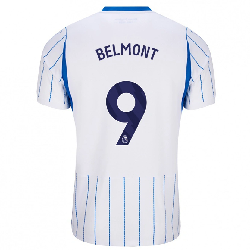 Danxen Kvinder Joe Belmont #9 Jægerblå Hvid Udebane Spillertrøjer 2026/27 Trøje T-Shirt