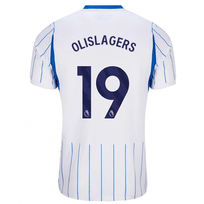 Danxen Kvinder Marisa Olislagers #19 Jægerblå Hvid Udebane Spillertrøjer 2026/27 Trøje T-Shirt