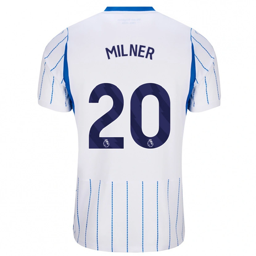 Danxen Kvinder James Milner #20 Jægerblå Hvid Udebane Spillertrøjer 2026/27 Trøje T-Shirt