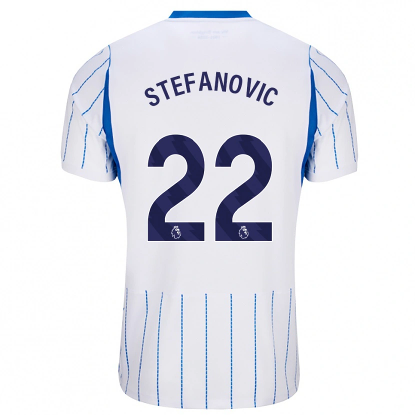 Danxen Kvinder Dejana Stefanović #22 Jægerblå Hvid Udebane Spillertrøjer 2026/27 Trøje T-Shirt