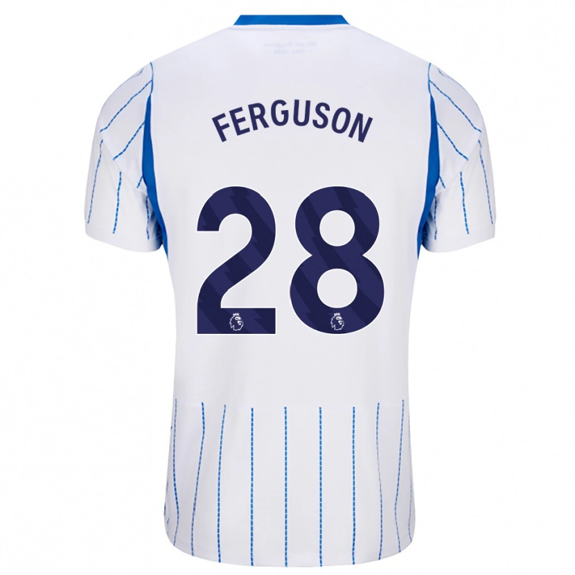 Danxen Kvinder Evan Ferguson #28 Jægerblå Hvid Udebane Spillertrøjer 2026/27 Trøje T-Shirt
