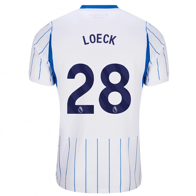 Danxen Kvinder Melina Loeck #28 Jægerblå Hvid Udebane Spillertrøjer 2026/27 Trøje T-Shirt