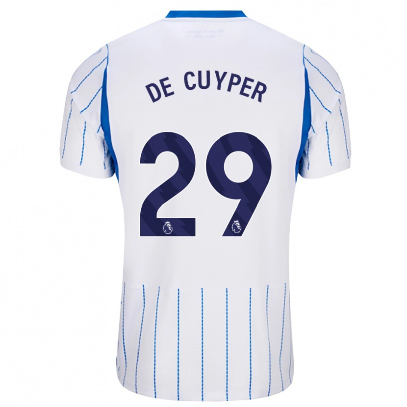 Danxen Kvinder Maxim De Cuyper #29 Jægerblå Hvid Udebane Spillertrøjer 2026/27 Trøje T-Shirt