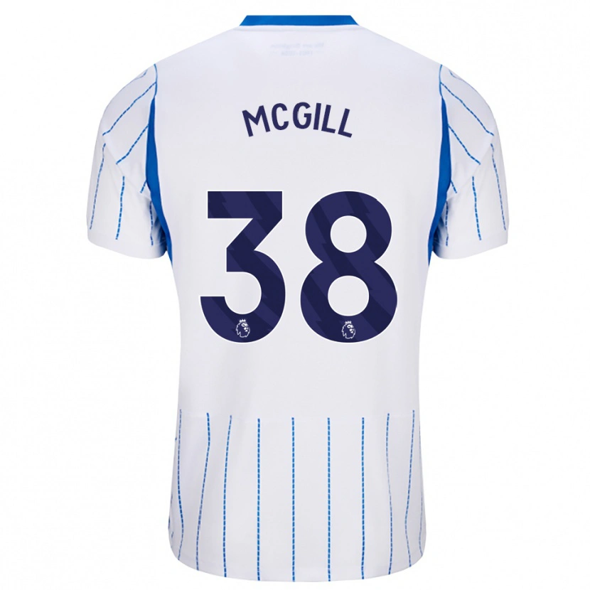 Danxen Kvinder Tom Mcgill #38 Jægerblå Hvid Udebane Spillertrøjer 2026/27 Trøje T-Shirt