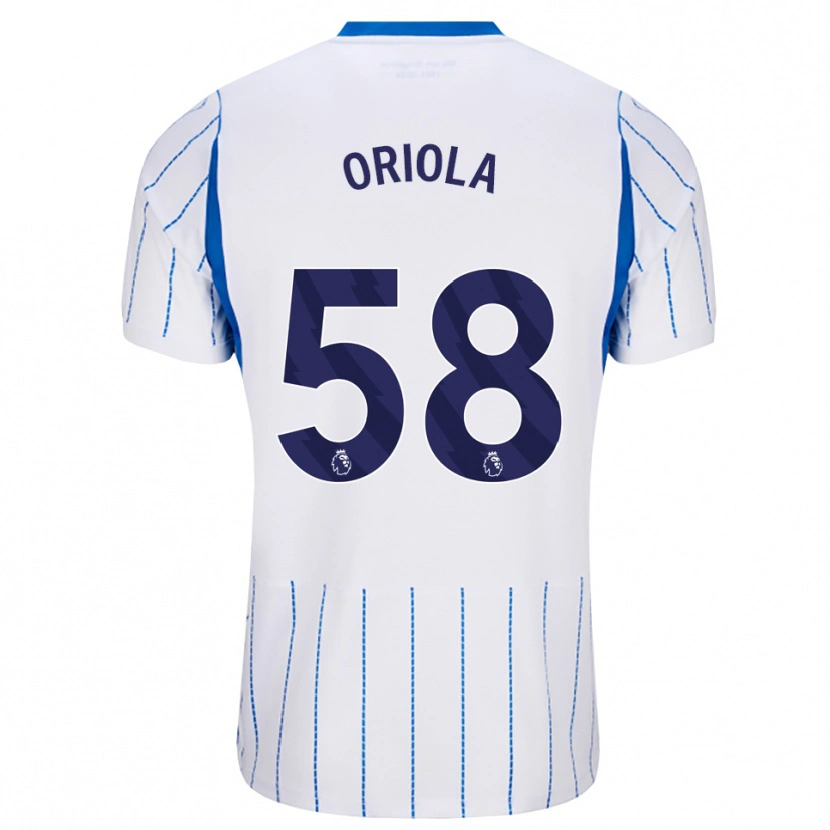 Danxen Kvinder Nehemiah Oriola #58 Jægerblå Hvid Udebane Spillertrøjer 2026/27 Trøje T-Shirt