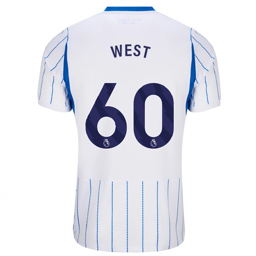 Danxen Kvinder Aidan West #60 Jægerblå Hvid Udebane Spillertrøjer 2026/27 Trøje T-Shirt