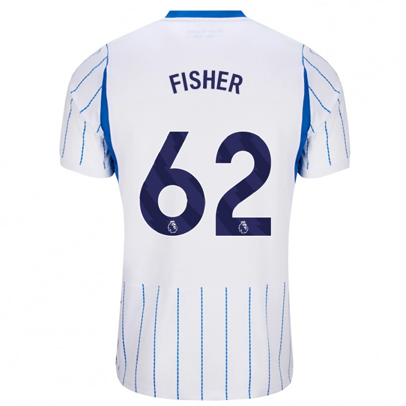 Danxen Kvinder Hugo Fisher #62 Jægerblå Hvid Udebane Spillertrøjer 2026/27 Trøje T-Shirt