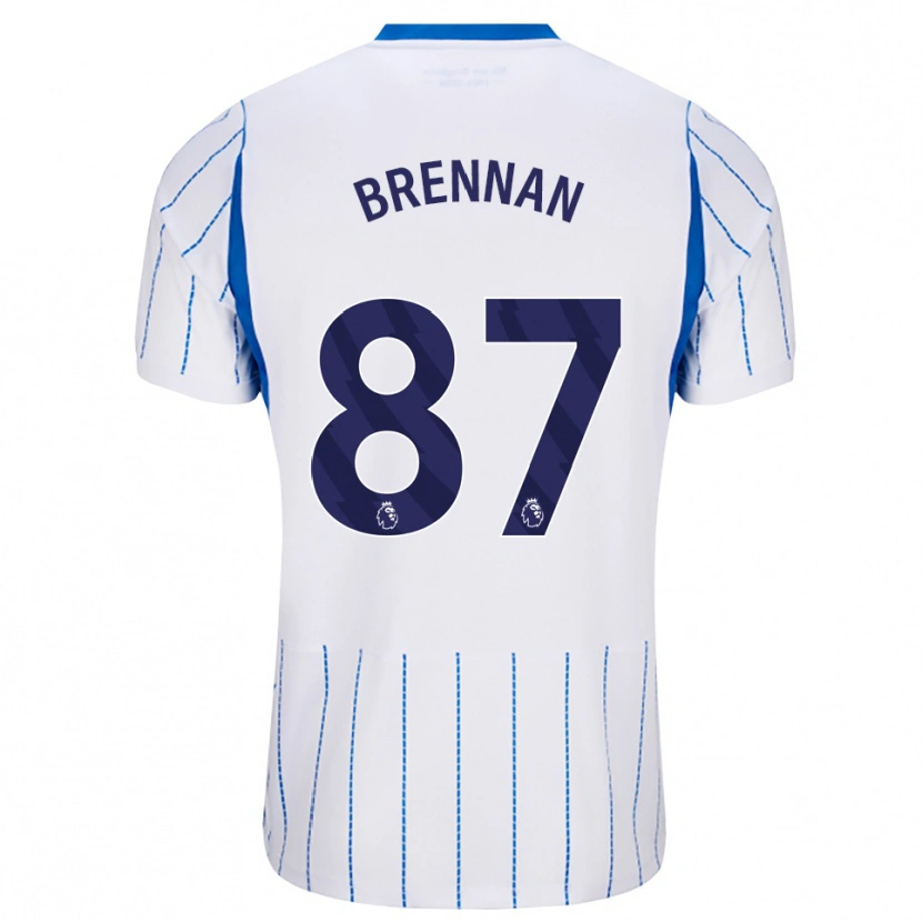 Danxen Kvinder Zach Brennan #87 Jægerblå Hvid Udebane Spillertrøjer 2026/27 Trøje T-Shirt