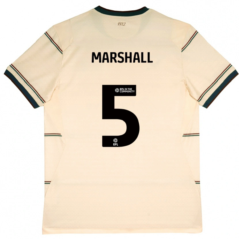 Danxen Kvinder Georgia Marshall #5 Beige Vinrød Udebane Spillertrøjer 2026/27 Trøje T-Shirt
