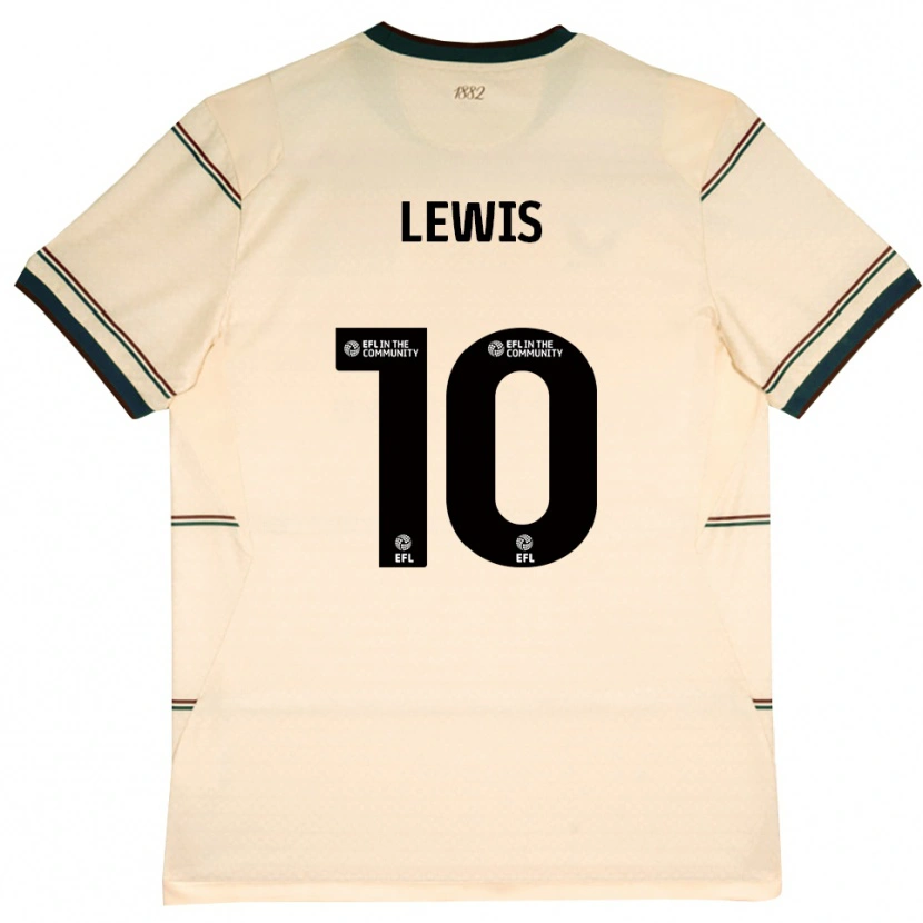 Danxen Kvinder James Lewis #10 Beige Vinrød Udebane Spillertrøjer 2026/27 Trøje T-Shirt