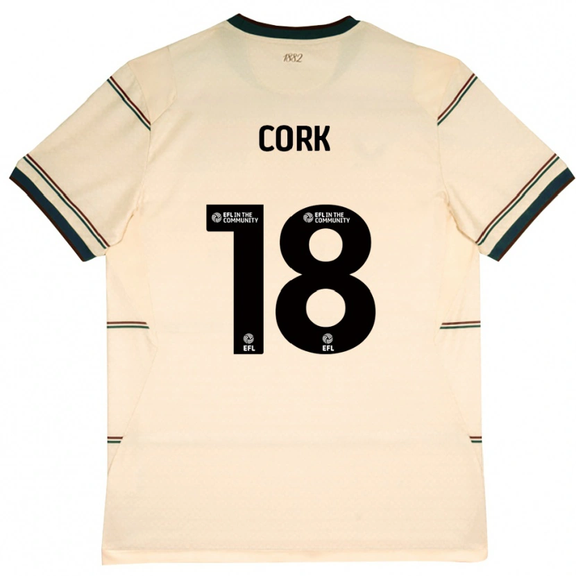 Danxen Kvinder Jack Cork #18 Beige Vinrød Udebane Spillertrøjer 2026/27 Trøje T-Shirt
