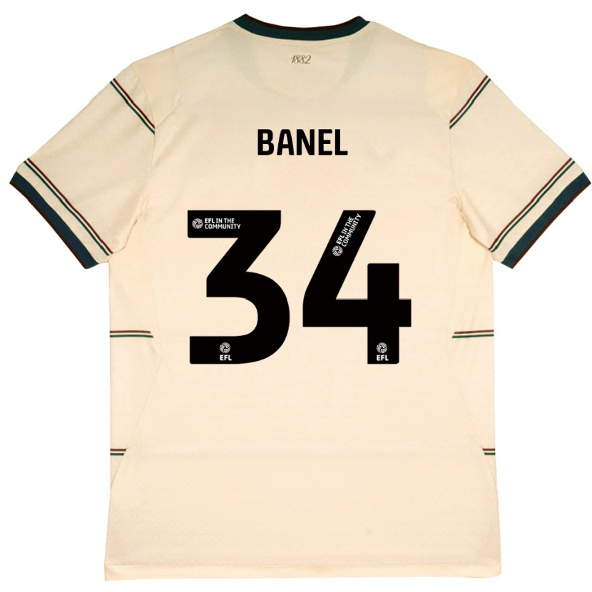 Danxen Kvinder Jaydon Banel #34 Beige Vinrød Udebane Spillertrøjer 2026/27 Trøje T-Shirt