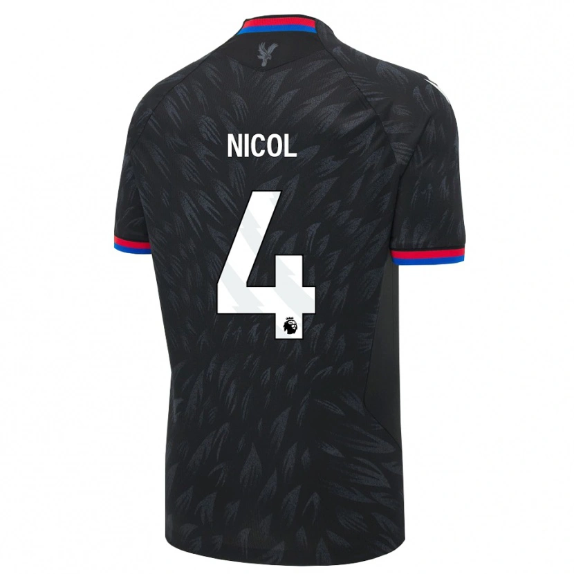 Danxen Kvinder Leigh Nicol #4 Sort Blå Rød Udebane Spillertrøjer 2026/27 Trøje T-Shirt