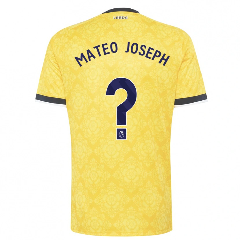 Danxen Kvinder Mateo Joseph #0 Gul Hvid Sort Udebane Spillertrøjer 2026/27 Trøje T-Shirt