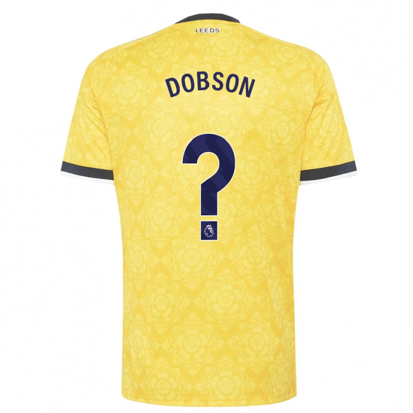 Danxen Kvinder Ellie Dobson #0 Gul Hvid Sort Udebane Spillertrøjer 2026/27 Trøje T-Shirt
