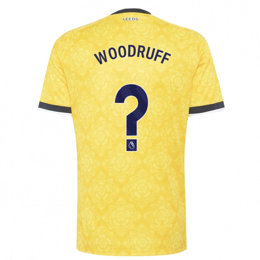 Danxen Kvinder Amy Woodruff #0 Gul Hvid Sort Udebane Spillertrøjer 2026/27 Trøje T-Shirt